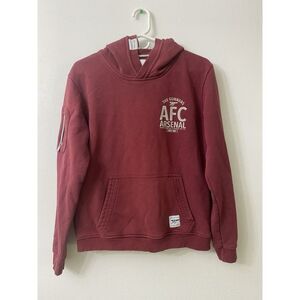 Arsenal AFC Gunners Football Pullover Sweater Sweatshirt Hoodie Mens Medium‎ Red
